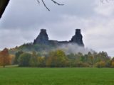 Bohemian Paradise - foggy ruins of castle Trosky